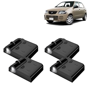 kingsway maruti suzuki shadow light compatible with alto 800 year 2000 to 2012 ir led projector ghost lamp ambient light car accessories 3d logo of car brand projected on the ground pack of 4 pcs