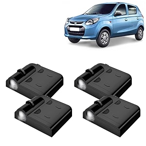 kingsway maruti suzuki shadow light compatible with alto 800 year 2012 to 2022 ir led projector ghost lamp ambient light car accessories 3d logo of car brand projected on the ground pack of 4 pcs