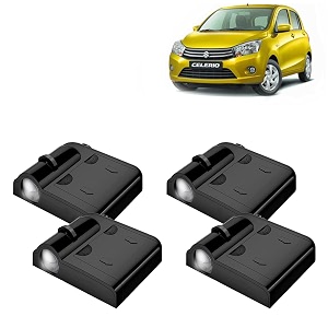 kingsway maruti suzuki shadow light compatible with celerio year 2014 to 2021 ir led projector ghost lamp ambient light car accessories 3d logo of car brand projected on the ground pack of 4 pcs