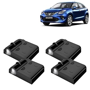 kingsway maruti suzuki shadow light compatible with baleno year 2019 to 2022 ir led projector ghost lamp ambient light car accessories 3d logo of car brand projected on the ground pack of 4 pcs