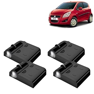 kingsway maruti suzuki shadow light compatible with ritz year 2009 to 2015 ir led projector ghost lamp ambient light car accessories 3d logo of car brand projected on the ground pack of 4 pcs