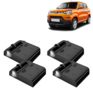 kingsway maruti suzuki shadow light compatible with s presso year 2019 onwards ir led projector ghost lamp ambient light car accessories 3d logo of car brand projected on the ground pack of 4 pcs