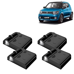 kingsway maruti suzuki shadow light compatible with ignis year 2016 onwards ir led projector ghost lamp ambient light car accessories 3d logo of car brand projected on the ground pack of 4 pcs