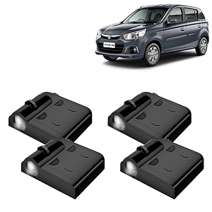 kingsway maruti suzuki shadow light compatible with alto k10 year 2014 to 2022 ir led projector ghost lamp ambient light car accessories 3d logo of car brand projected on the ground pack of 4 pcs