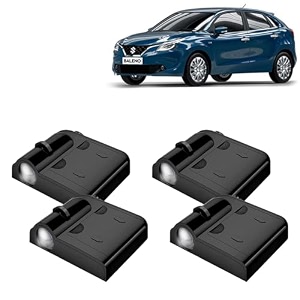 kingsway maruti suzuki shadow light compatible with baleno year 2015 to 2018 ir led projector ghost lamp ambient light car accessories 3d logo of car brand projected on the ground pack of 4 pcs