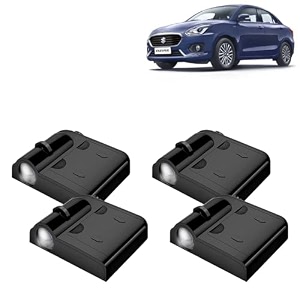 kingsway maruti suzuki shadow light compatible with swift dzire year 2017 to 2019 ir led projector ghost lamp ambient light car accessories 3d logo of car brand projected on the ground pack of 4