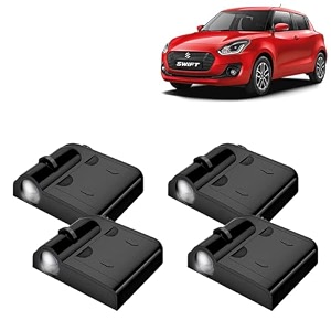 kingsway maruti suzuki shadow light compatible with swift year 2018 to 2020 ir led projector ghost lamp ambient light car accessories 3d logo of car brand projected on the ground pack of 4 pcs