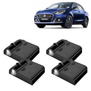kingsway maruti suzuki shadow light compatible with swift dzire year 2020 onwards ir led projector ghost lamp ambient light car accessories 3d logo of car brand projected on the ground pack of 4