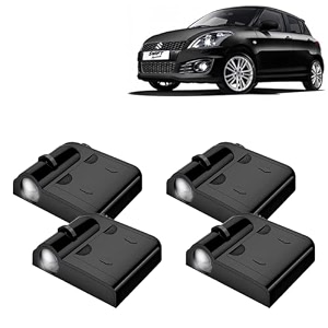 kingsway maruti suzuki shadow light compatible with swift year 2011 to 2017 ir led projector ghost lamp ambient light car accessories 3d logo of car brand projected on the ground pack of 4 pcs