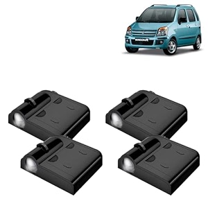 kingsway maruti suzuki shadow light compatible with wagon r year 2003 to 2010 ir led projector ghost lamp ambient light car accessories 3d logo of car brand projected on the ground pack of 4 pcs