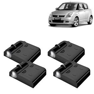 kingsway maruti suzuki shadow light compatible with swift year 2005 to 2010 ir led projector ghost lamp ambient light car accessories 3d logo of car brand projected on the ground pack of 4 pcs