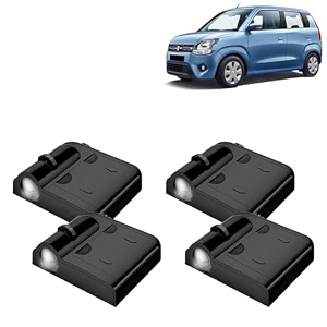 kingsway maruti suzuki shadow light compatible with wagon r year 2019 onwards ir led projector ghost lamp ambient light car accessories 3d logo of car brand projected on the ground pack of 4 pcs