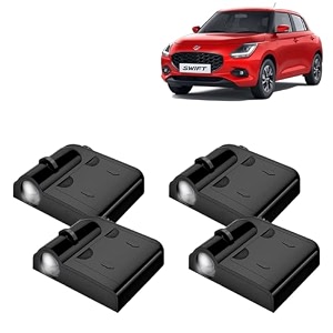 kingsway maruti suzuki shadow light compatible with swift year 2024 onwards ir led projector ghost lamp ambient light car accessories 3d logo of car brand projected on the ground pack of 4 pcs