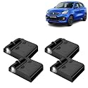 KINGSWAY® Maruti Suzuki Shadow Light Compatible with Celerio (Year 2021 Onwards) IR LED Projector Ghost Lamp Ambient Light Car Accessories, 3D Logo of Car Brand Projected on the Ground, Pack of 4 Pcs