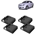 KINGSWAY® Maruti Suzuki Shadow Light Compatible with Swift Dzire (Year 2008 to 2012) IR LED Projector Ghost Lamp Ambient Light Car Accessories, 3D Logo of Car Brand Projected on the Ground, Pack of 4