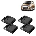 KINGSWAY® Maruti Suzuki Shadow Light Compatible with Wagon R (Year 2010 to 2018) IR LED Projector Ghost Lamp Ambient Light Car Accessories, 3D Logo of Car Brand Projected on the Ground, Pack of 4 Pcs