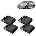 KINGSWAY® Maruti Suzuki Shadow Light Compatible with SX4 (Year 2007 to 2013), IR LED Projector Ghost Lamp Ambient Light, Car Accessories, 3D Logo of Car Brand Projected on the Ground, Pack of 4 Pcs