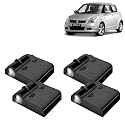 KINGSWAY® Maruti Suzuki Shadow Light Compatible with Swift (Year 2005 to 2010), IR LED Projector Ghost Lamp Ambient Light, Car Accessories, 3D Logo of Car Brand Projected on the Ground, Pack of 4 Pcs