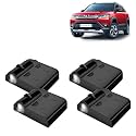 KINGSWAY® Maruti Suzuki Shadow Light Compatible with Brezza (Year 2022 Onwards), IR LED Projector Ghost Lamp Ambient Light, Car Accessories, 3D Logo of Car Brand Projected on the Ground, Pack of 4 Pcs
