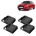 KINGSWAY® Maruti Suzuki Shadow Light Compatible with Swift (Year 2024 Onwards), IR LED Projector Ghost Lamp Ambient Light, Car Accessories, 3D Logo of Car Brand Projected on the Ground, Pack of 4 Pcs