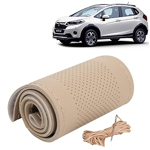 KINGSWAY PU Leatherite Car Steering Cover Sewable