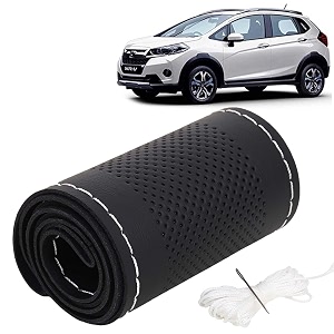 KINGSWAY PU Leatherite Car Steering Cover Sewable