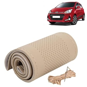 KINGSWAY PU Leatherite Car Steering Cover Sewable