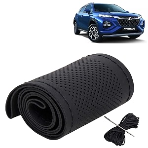 KINGSWAY PU Leatherite Car Steering Cover Sewable