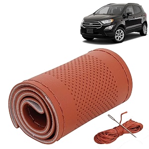 KINGSWAY PU Leatherite Car Steering Cover Sewable
