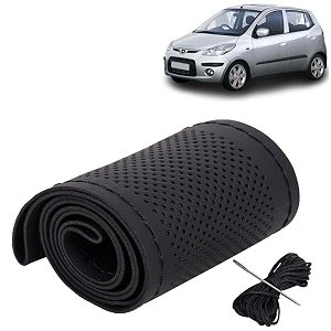 KINGSWAY PU Leatherite Car Steering Cover Sewable