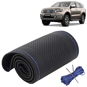 KINGSWAY PU Leatherite Car Steering Cover Sewable