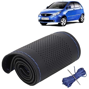 KINGSWAY PU Leatherite Car Steering Cover Sewable
