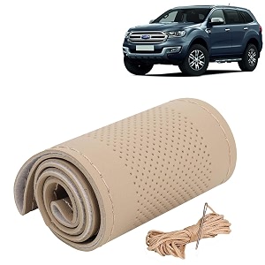 KINGSWAY PU Leatherite Car Steering Cover Sewable