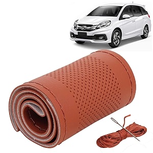 KINGSWAY PU Leatherite Car Steering Cover Sewable