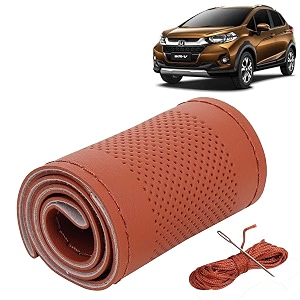 KINGSWAY PU Leatherite Car Steering Cover Sewable