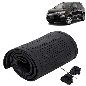 KINGSWAY PU Leatherite Car Steering Cover Sewable