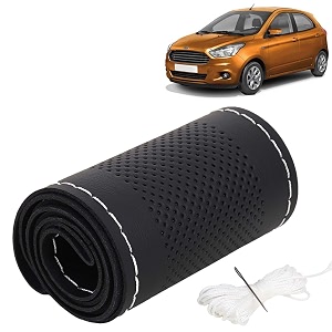 KINGSWAY PU Leatherite Car Steering Cover Sewable