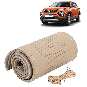 KINGSWAY PU Leatherite Car Steering Cover Sewable