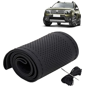 KINGSWAY PU Leatherite Car Steering Cover Sewable