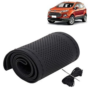 KINGSWAY PU Leatherite Car Steering Cover Sewable