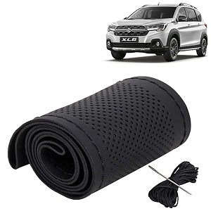 KINGSWAY PU Leatherite Car Steering Cover Sewable