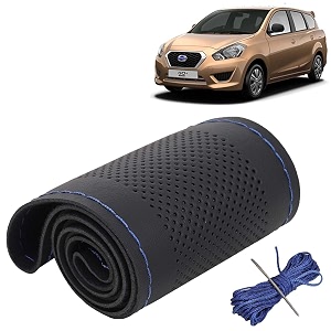 KINGSWAY PU Leatherite Car Steering Cover Sewable