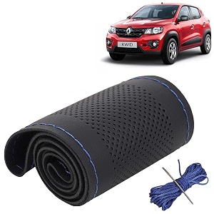 KINGSWAY PU Leatherite Car Steering Cover Sewable