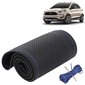 KINGSWAY PU Leatherite Car Steering Cover Sewable