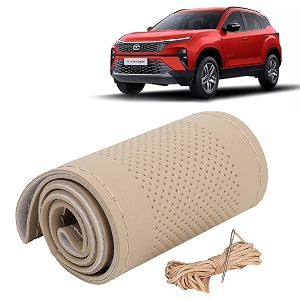 KINGSWAY PU Leatherite Car Steering Cover Sewable