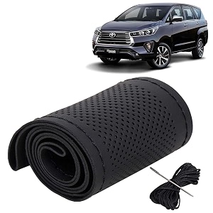 KINGSWAY PU Leatherite Car Steering Cover Sewable