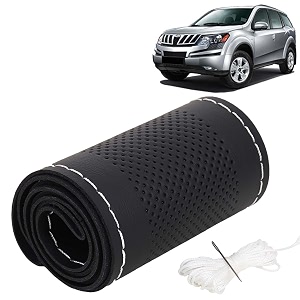 KINGSWAY PU Leatherite Car Steering Cover Sewable
