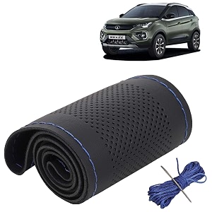 KINGSWAY PU Leatherite Car Steering Cover Sewable