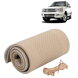 KINGSWAY PU Leatherite Car Steering Cover Sewable