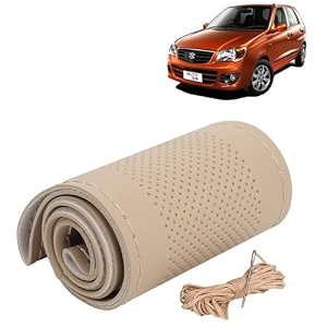 KINGSWAY PU Leatherite Car Steering Cover Sewable